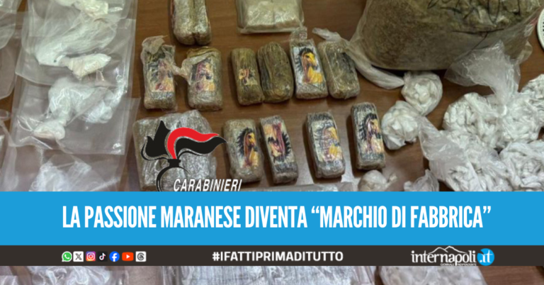 Traffico di droga "Made in Marano" a Quarto, sui panetti di hashish il "marchio" dei purosangue