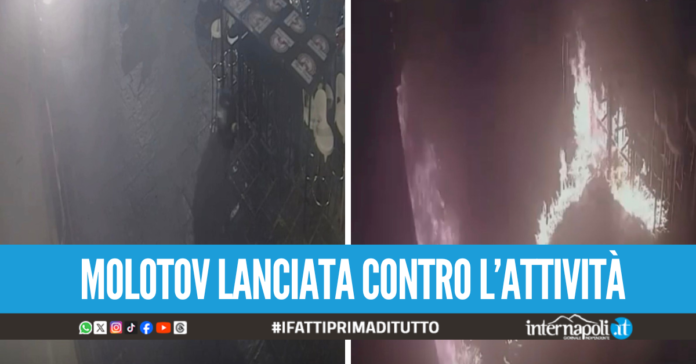 Paura a Napoli, fiamme fuori la paninoteca Mario Tortora