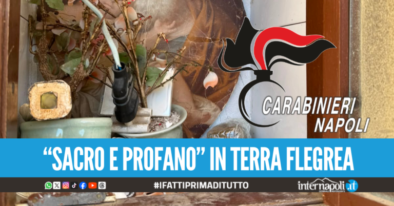 Hashish e cocaina nell'altarino religioso, arrestato 20enne a Pozzuoli