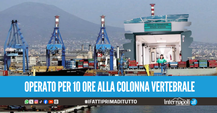 Grave incidente al porto di Napoli, camionista ferito durante il sollevamento del container