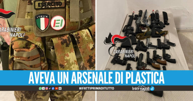 "Ha una pistola e minaccia i passanti", finto militare arrestato a Napoli