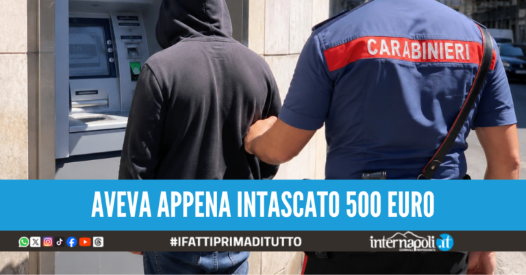 Napoli prelievo bancomat anziana