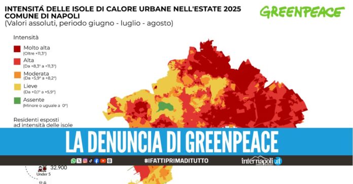 I quartieri bollenti di Napoli, 843mila cittadini vivono nelle 'isole di calore'
