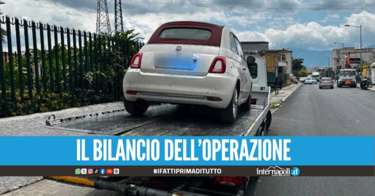 Controlli della Polizia Metropolitana di Napoli, ritrovate auto rubate e officine sequestrate