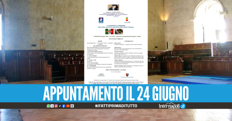 “Il coraggio e la memoria”: il convegno al Maschio Angioino sulle vittime del dovere e sulla libertà di stampa