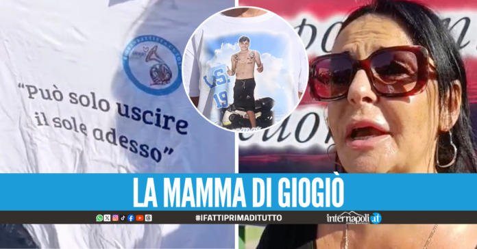 La mamma di GioGiò ai funerali di Lorenzo Spasiano: 