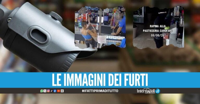 Furti nel Napoletano, ladri beccati in pasticceria e nel negozio di detersivi