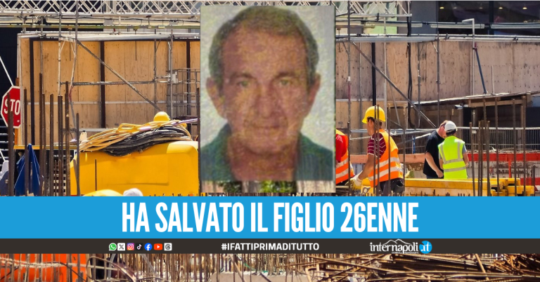 Antonio muore per salvare la vita al figlio, lo spinge via un attimo prima del crollo
