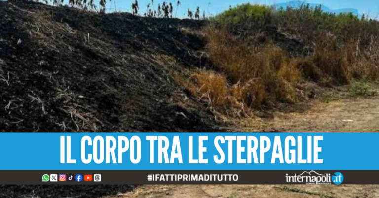 Eboli, ritrovato un cadavere carbonizzato in un terreno