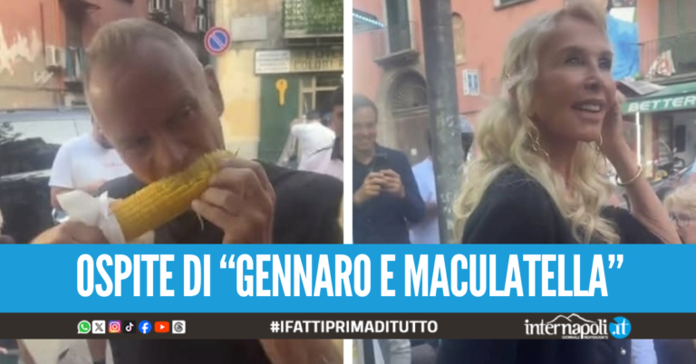 Sting come un vero napoletano, mangia la pannocchia nel rione Sanità