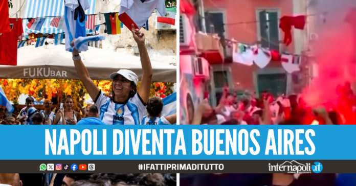 La rimonta dell'Argentina fa impazzire Napoli, grande festa ai Quartieri Spagnoli
