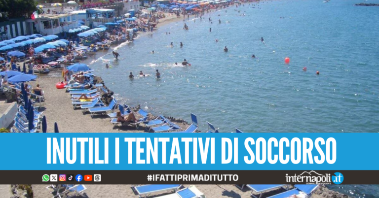 Dramma a Ischia, turista muore dopo il malore in spiaggia