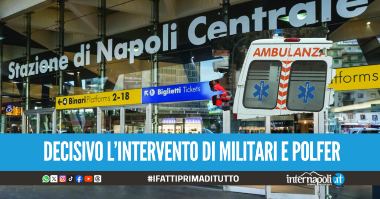 Colto da arresto cardiaco nella Stazione Centrale di Napoli, uomo salvato in extremis