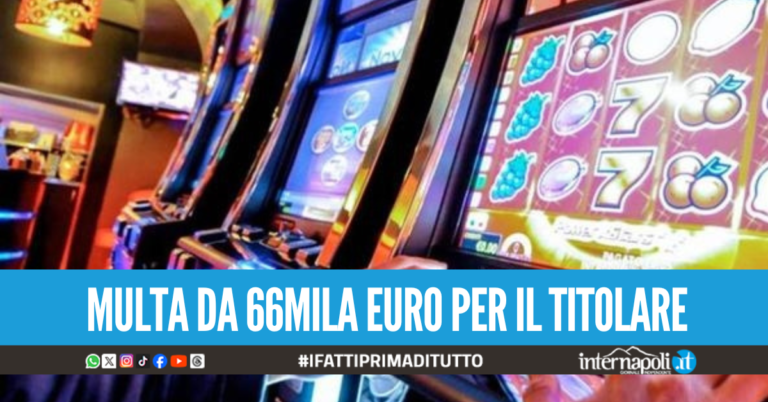 Sala giochi "fuorilegge" a Fuorigrotta, scoperte slot machine non collegate alla rete telematica