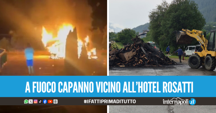 Paura a Dimaro, scoppia incendio nei pressi del ritiro del Napoli
