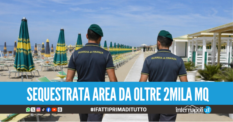 Sigilli al noto lido di Varcaturo, scoperta casa abusiva con piscine sulla spiaggia