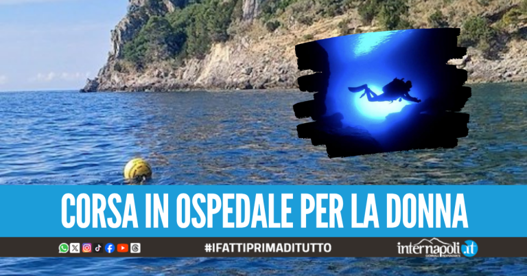 Accusa un malore durante l'immersione in Costiera, 54enne in pericolo di vita