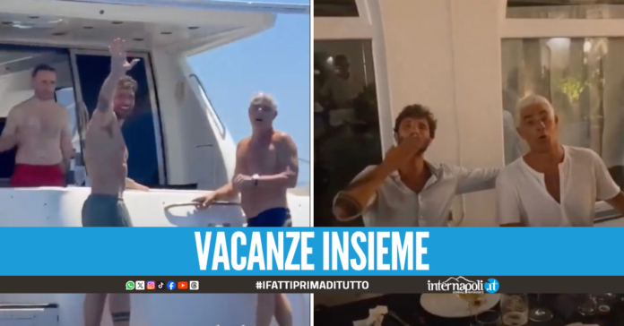Relax per Stefano De Martino e Biagio Izzo a Ischia, risate sullo yacht poi insieme a cena