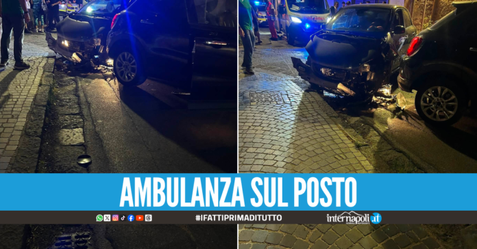 Spaventoso incidente all'incrocio a Giugliano, ferita una donna