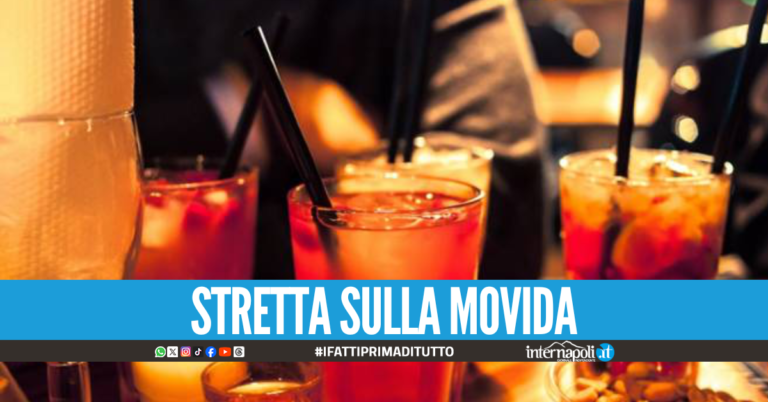 Stretta sulla movida a Caserta, divieto di bevande alcoliche dopo le 23 e non solo: i dettagli