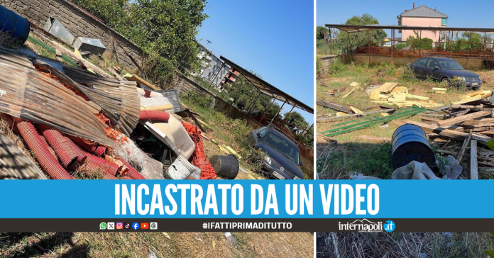 Ancora sversamenti abusivi a Giugliano, cittadino beccato mentre scarica rifiuti