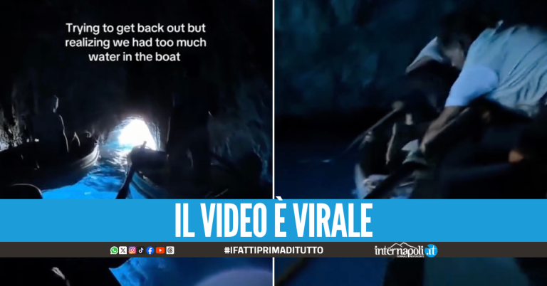 Paura nella grotta azzurra a Capri, la barca si riempie d'acqua e si inabissa