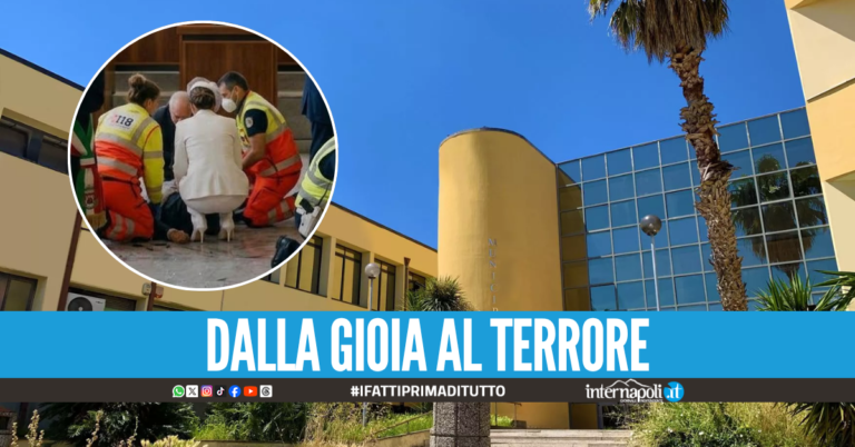 Tragedia sfiorata al Comune di Melito: finestra cade durante le nozze, ferito il padre della sposa