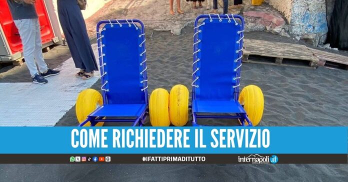Spiagge libere a Torre del Greco, arriva il trasporto gratis per i disabili