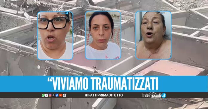 Protesta a Scampia dopo il crollo della Vela, i residenti: ”Siamo abbandonati”