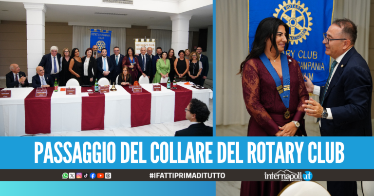 Passaggio del Collare del Rotary Club Giugliano Ager Liternum Domenica Camerlingo alla guida del Club per l'Anno Rotariano 20262027