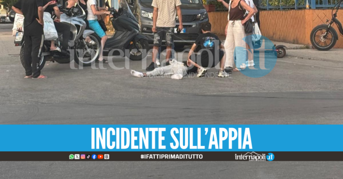 Paura sull'Appia tra Sant'Antimo e Aversa, scontro auto-monopattino: giovane ferito