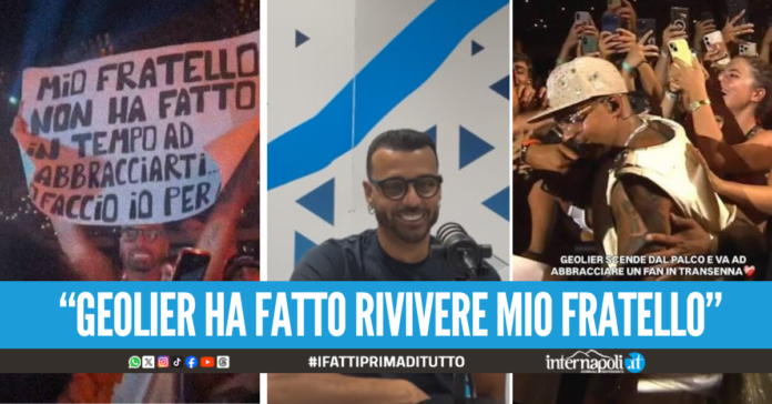 Roberto e l'abbraccio di Geolier E' stato come riceverlo da mio fratello Fabio