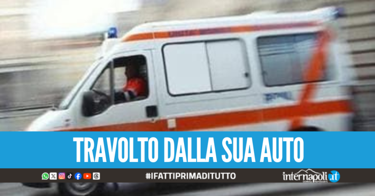 Tragedia a Torre del Greco, travolto dalla sua auto senza freno a mano