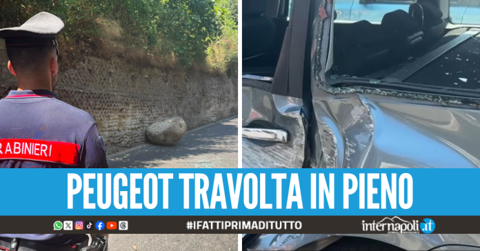 Crolla masso a Montagna Spaccata dopo la scossa, marito e moglie salvi per miracolo