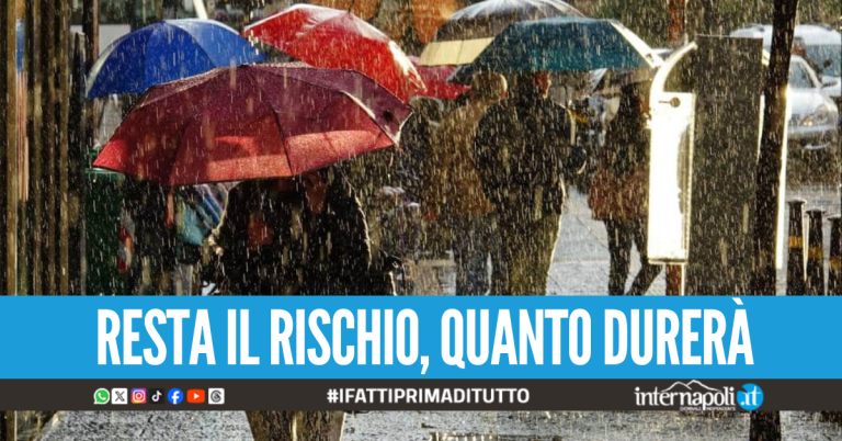 Possibili piogge e temporali a Napoli e in Campania, diramata la nuova allerta meteo