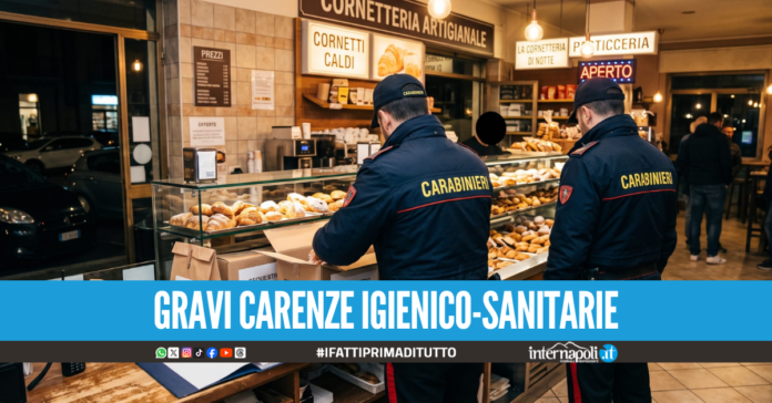 Blitz in zona movida: maxi sequestro di alimenti e sanzioni in nota cornetteria del Vomero
