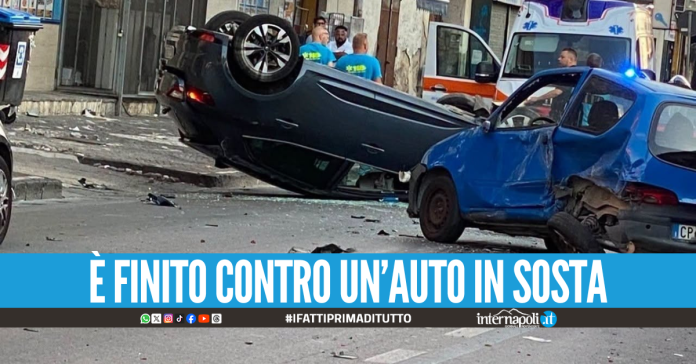 Incidente a Caivano, militare perde il controllo dell'auto e si ribalta