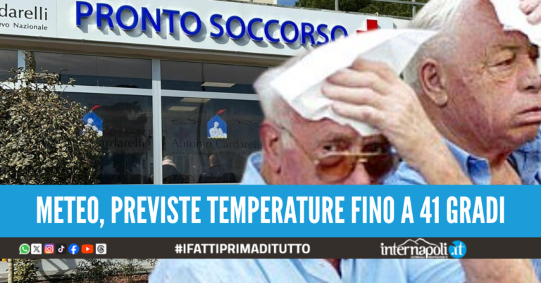 Caldo record a Napoli, boom di accessi al Cardarelli: oltre 1.500 pazienti in una settimana