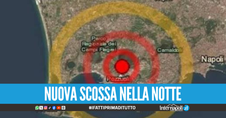 Sisma ai Campi Flegrei, nuova scossa nella notte