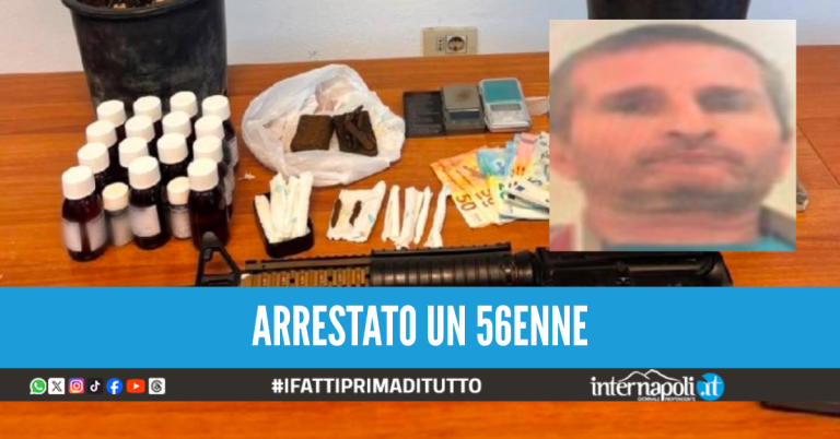 Droga e fucile in casa, scatta il blitz a Barra