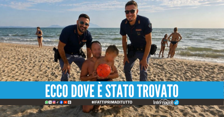 "Mio figlio è sparito", dalla paura alla gioia in spiaggia a Castel Volturno