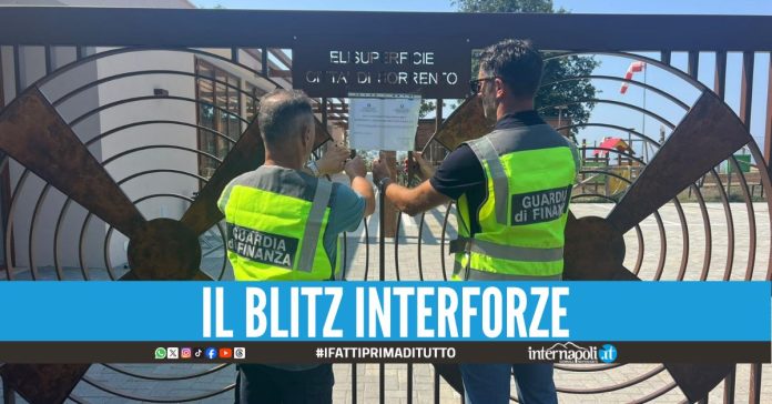 Lavori nell'area protetta, sequestrato il cantiere eliportuale a Sorrento