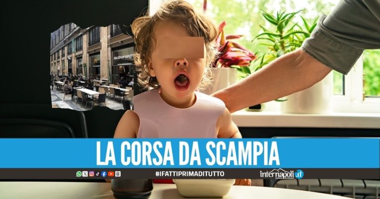"La bimba sta soffocando", spavento al McDonald's poi la gioia a Napoli
