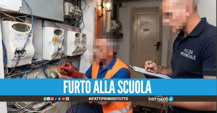 Rubano l'energia elettrica alla scuola, 2 denunciati ad Aversa