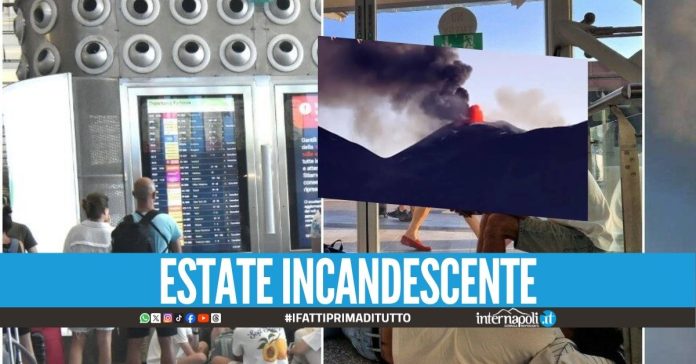 Eruzione dell'Etna diventa un incubo per i turisti, cancellati 700 voli
