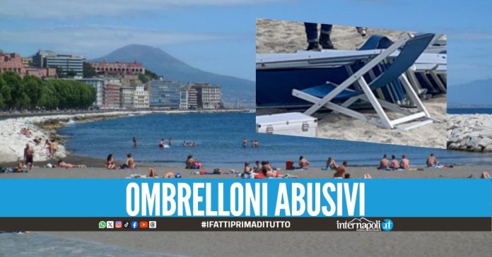 Occupavano le spiagge a Mergellina, fioccano denunce e sequestri