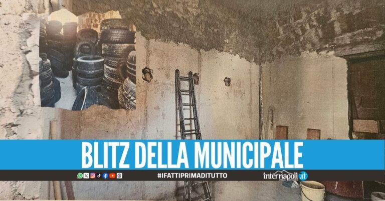 Ristrutturazione abusiva scovata a Giugliano, trovati anche 200 pneumatici