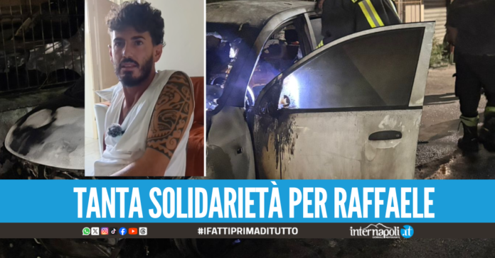 Auto incendiata a disabile a Marano, raccolta fondi e vip in campo per Raffaele