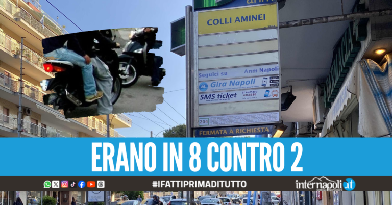 Violenta rissa ai Colli Aminei per una parola di troppo, vittime colpite con tirapugni e catena
