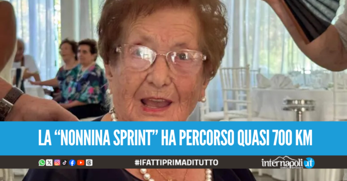 La forza di nonna Angelina, torna a Gragnano dalla Sicilia per festeggiare i 100 anni con i parenti